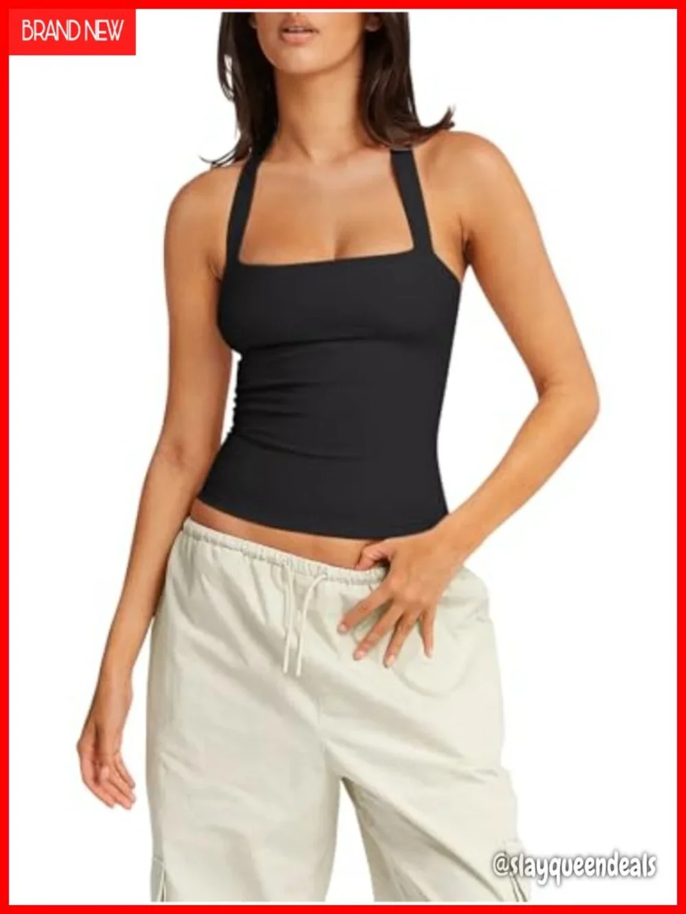 Women's Halter Sports Bra Workout Tank Top Crop Top Wirefree Sleeveless Y2K